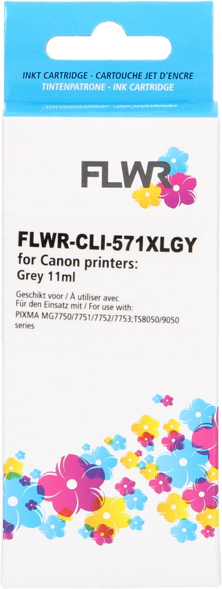 FLWR - Inktcartridge / CLI-571G Grijs - Geschikt voor Canon