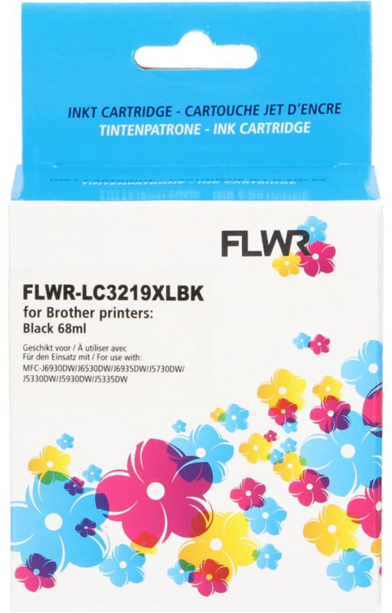 FLWR - Inktcartridge / LC3219XLBK Zwart - Geschikt voor Brother