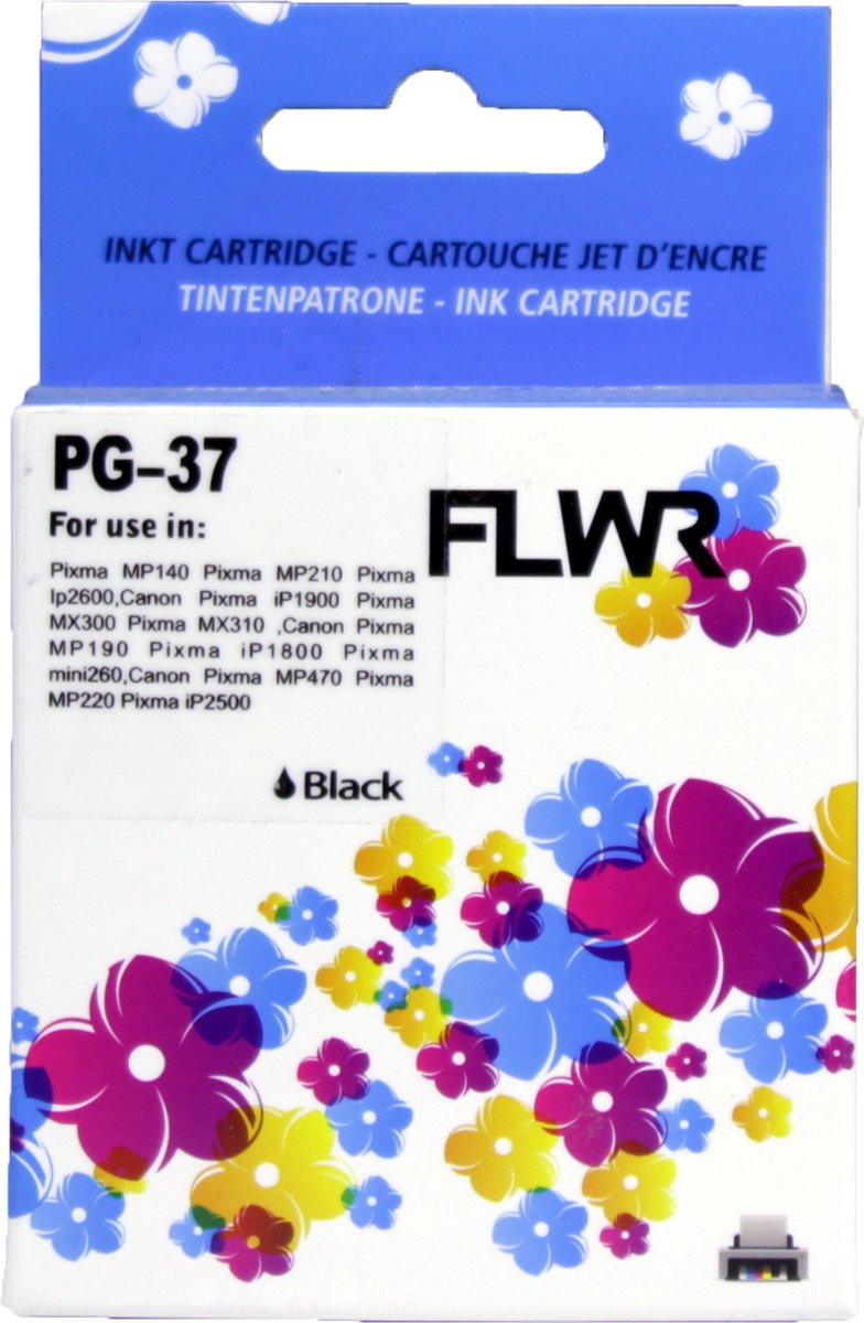 FLWR - Inktcartridge / PG-37 Zwart - Geschikt voor Canon