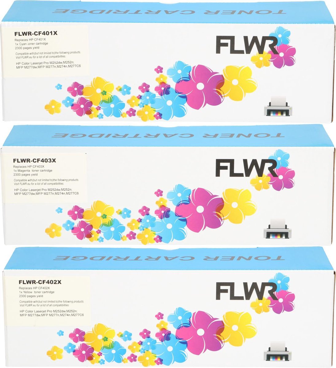 FLWR - Toner / 201X Multipack / Cyaan - Geschikt voor HP