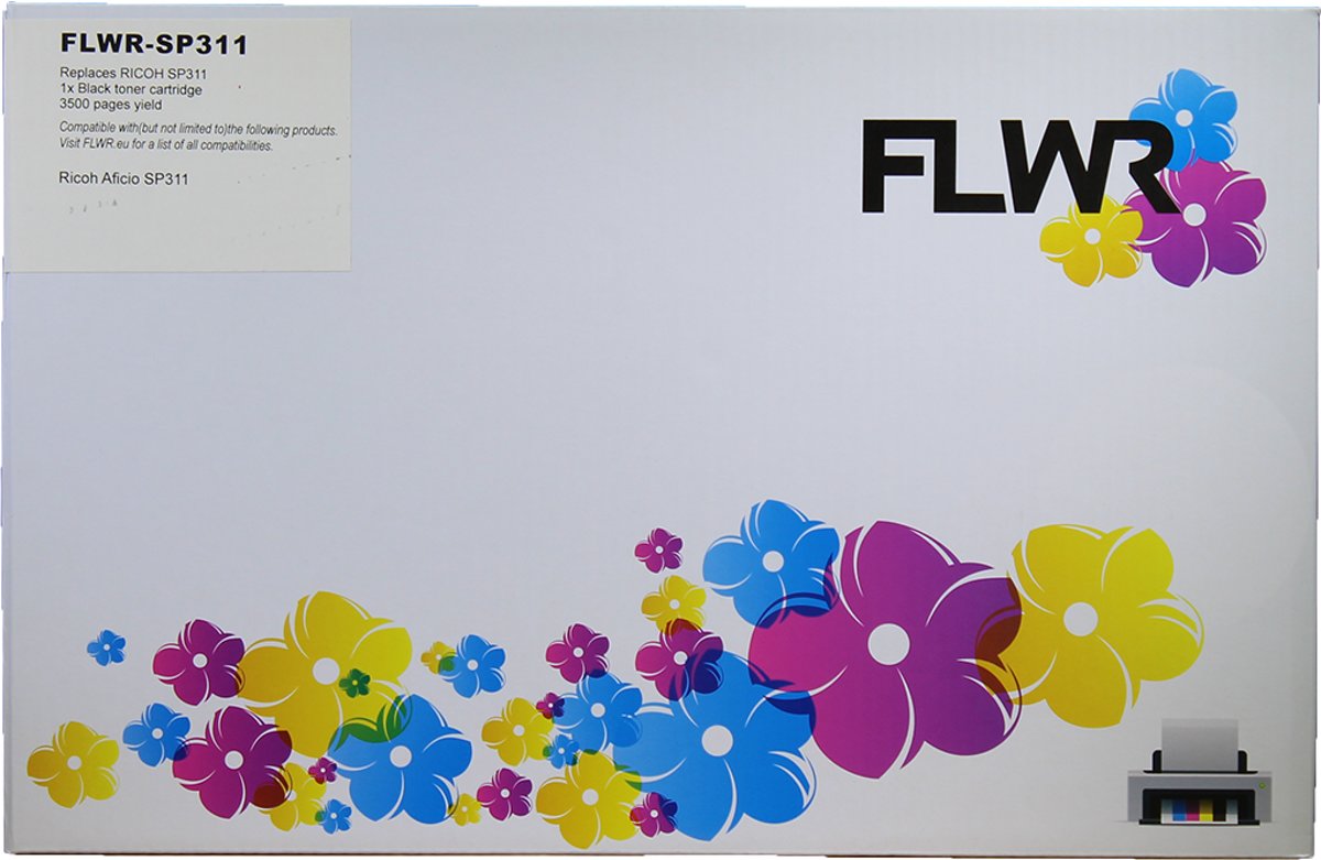 FLWR - Toner / 407246 / Zwart - geschikt voor Ricoh