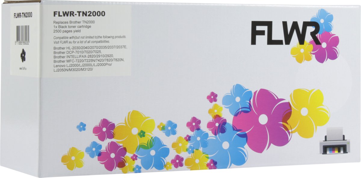 FLWR - Toner / TN-2000 / TN-2005 / Zwart - geschikt voor Brother