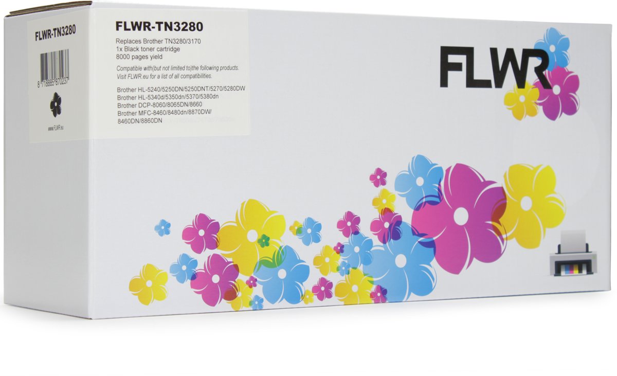 FLWR - Toner / TN-3280 / Zwart - geschikt voor Brother