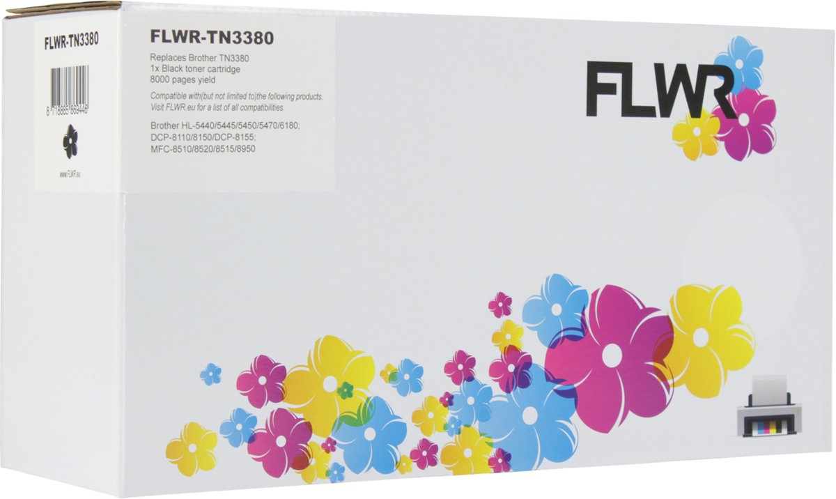 FLWR - Toner / TN-3380 / Zwart - geschikt voor Brother