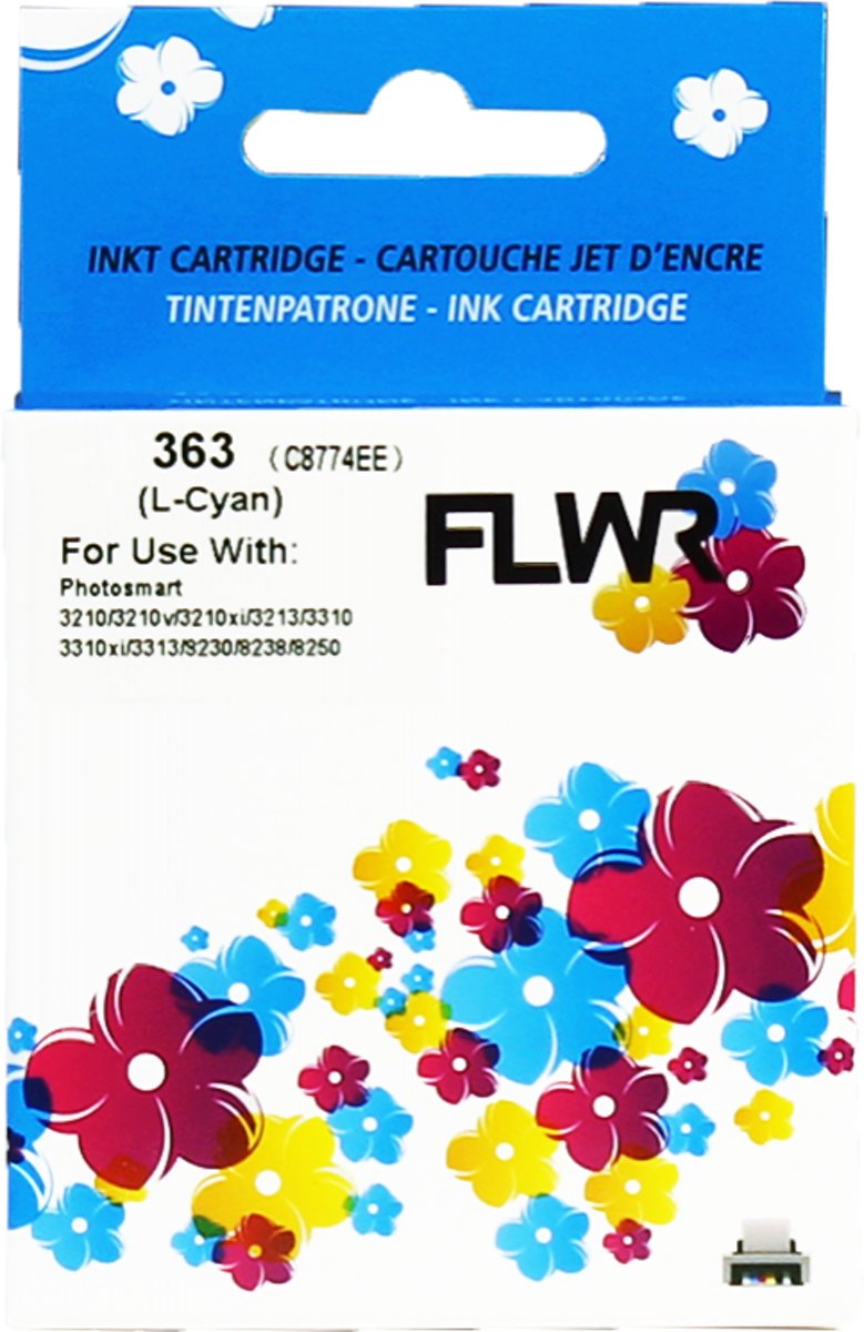 FLWR 363 licht cyaan C8774EE (compatible) geschikt voor HP