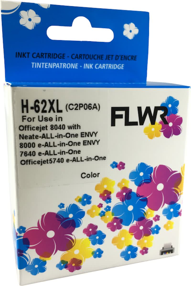 FLWR 62XL CMY (C2P06A) geschikt voor HP