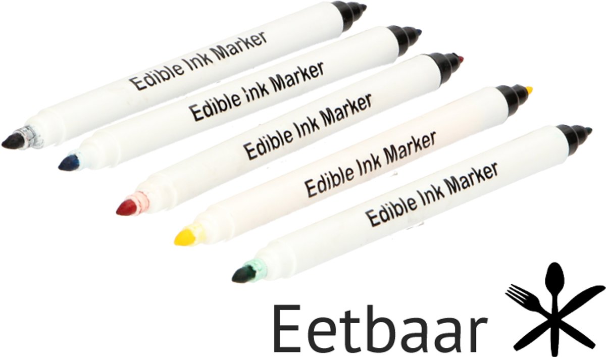 FLWR Eetbaar inkt stiften, 5 pack