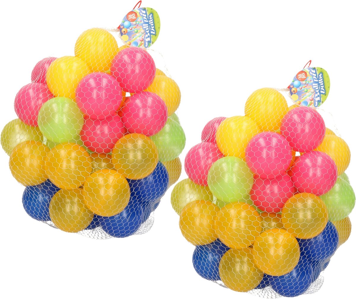 Speelgoed ballenbak ballen - 100x - kunststof - kleurenmix - 6 cm