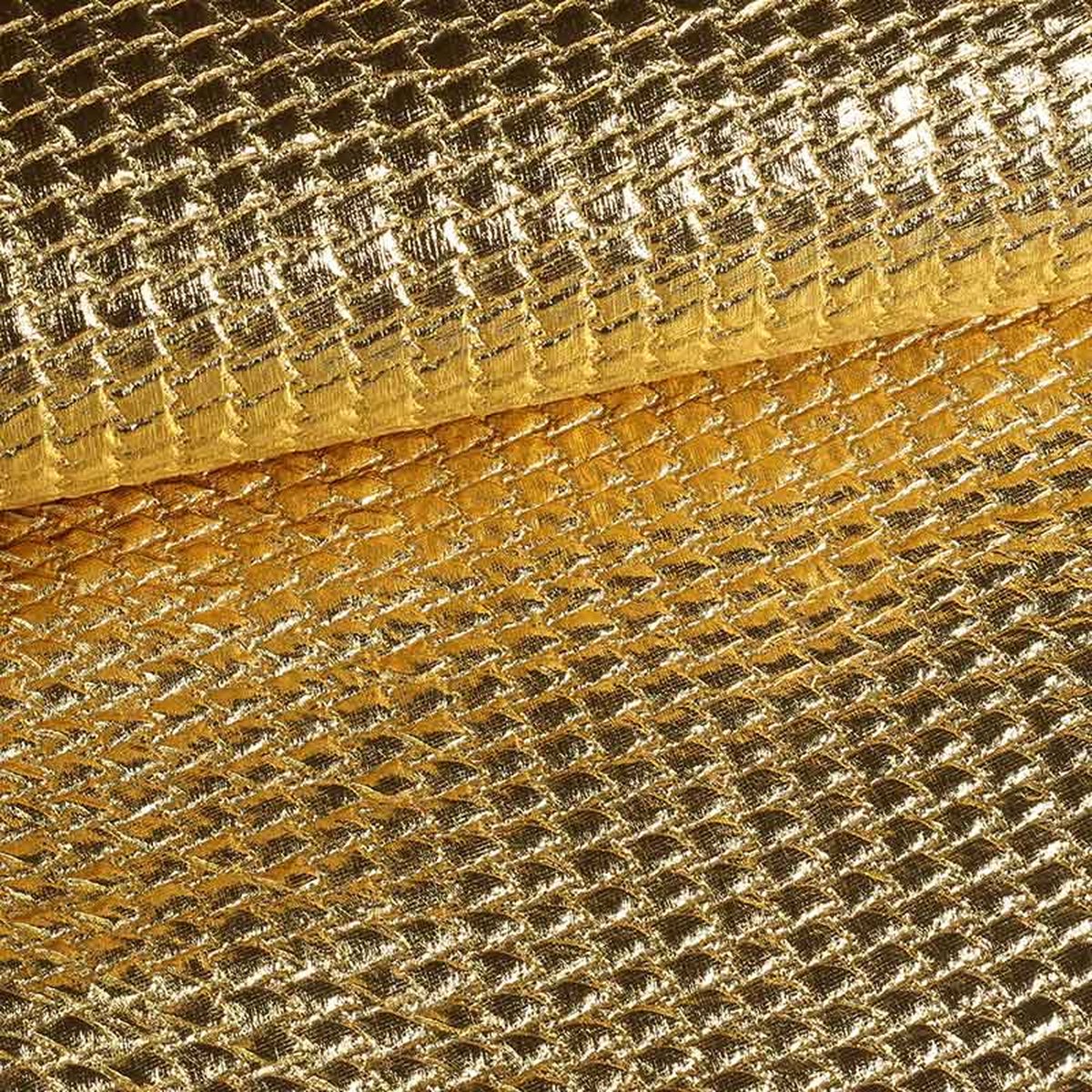 Metallic stof bubble goud 3 meter