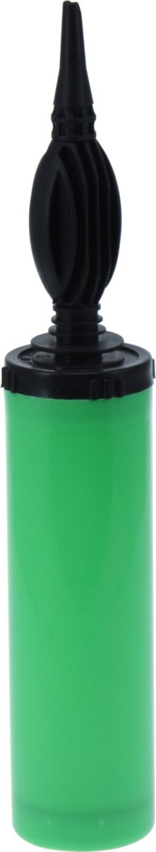   Ballonnen opblaaspomp met opzetstuk - kunststof - 28 cm - groen - voor latex ballonnen