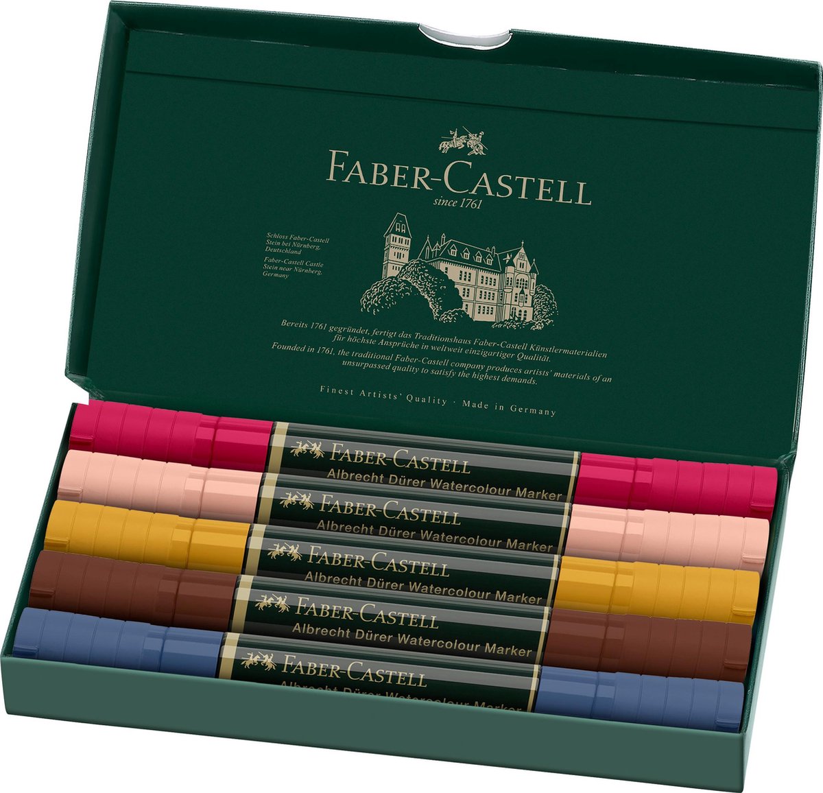 Aquarel marker Faber Castell Albrecht D黵er, doos � 5 stuks Portrait