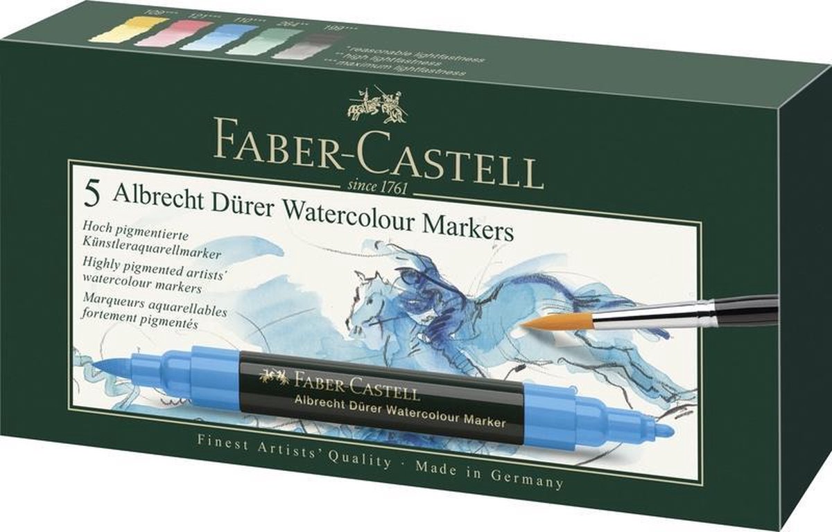 Faber Castell 5 Aquarel Markers Albrecht Dürer Doos 5 Stuks