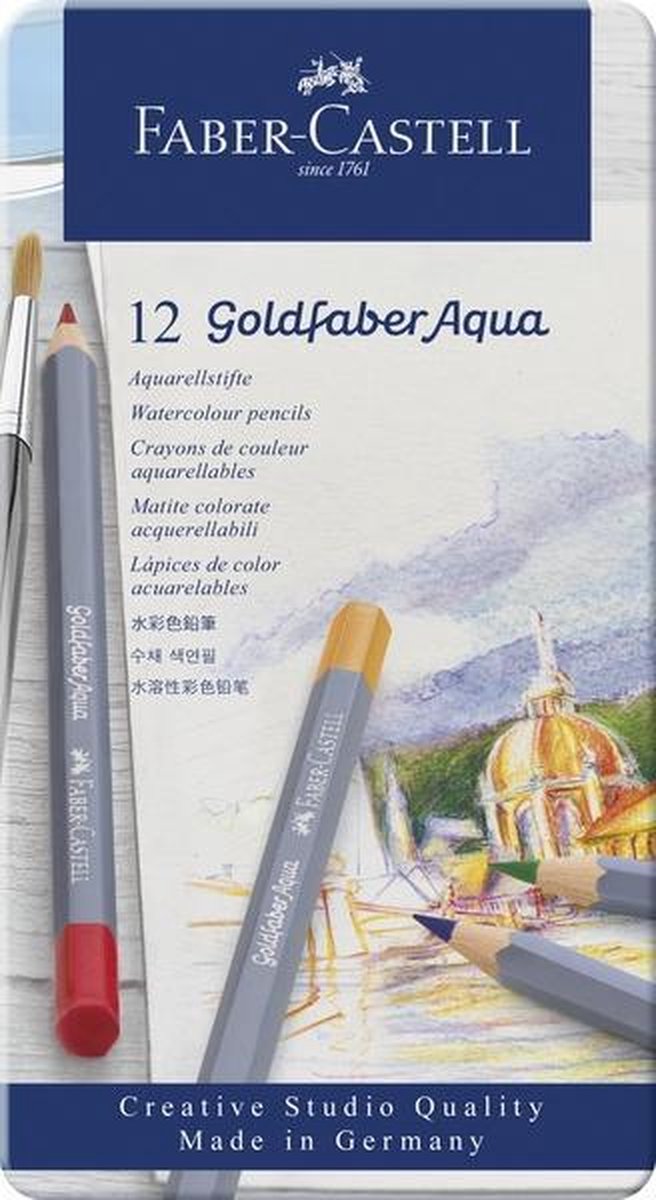 Faber Castell FC-114612 Aquarelkleurpotlood Faber-Castell Goldfaber Etui 12 Stuks