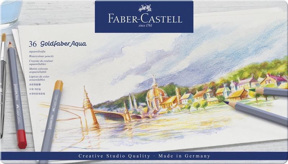 Faber Castell FC-114636 Aquarelkleurpotlood Faber-Castell Goldfaber Etui 36 Stuks