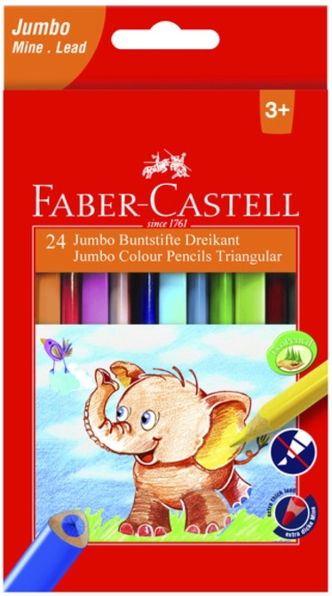 Faber Castell FC-116524 Kleurpotloden   Jumbo 24stuks