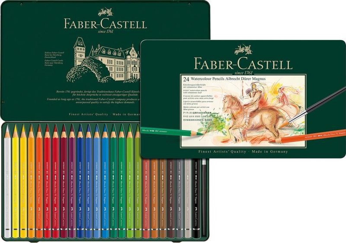 Faber Castell FC-116924 Aquarelpotlood Faber-Castell Albrecht Dürer Magnus Blik 24 Stuks Assorti