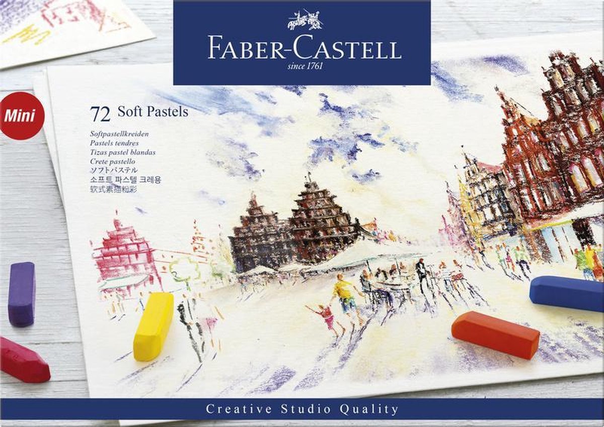 Faber Castell FC-128272 Pastelkrijt Halve Lengte Etui à 72 Stuks