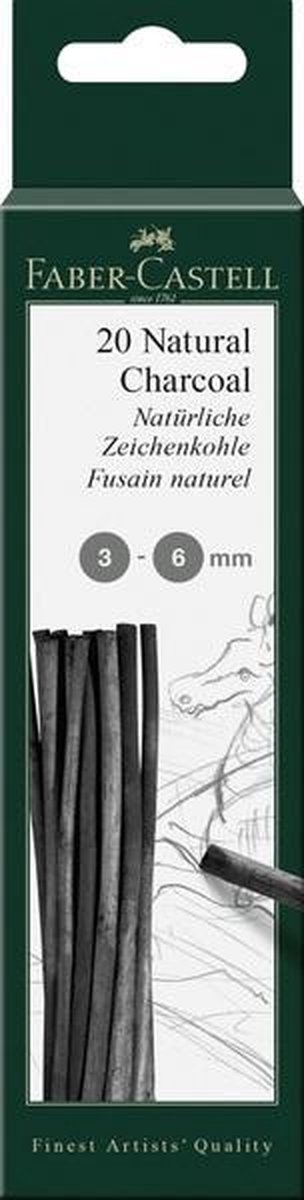 Faber Castell FC-129198 Houtskool Faber-Castell Pitt Monochrome 3-6 Mm Op Blister