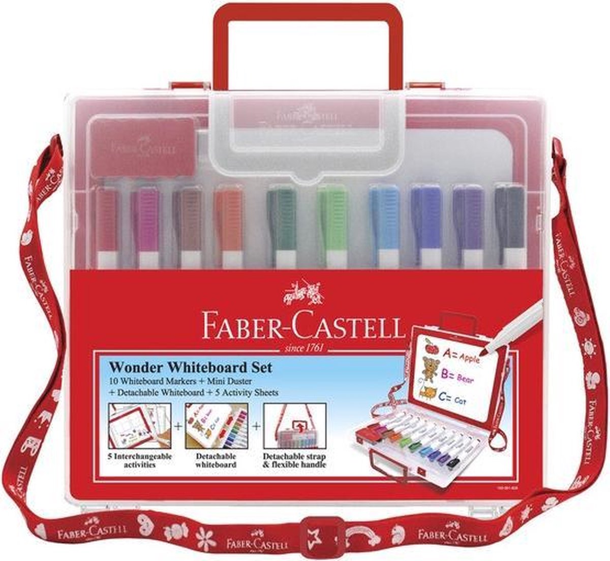 Faber Castell FC-156069 Boardmarker Faber-Castell Slim Fine Koffer 10 Stuks Met Accessoires