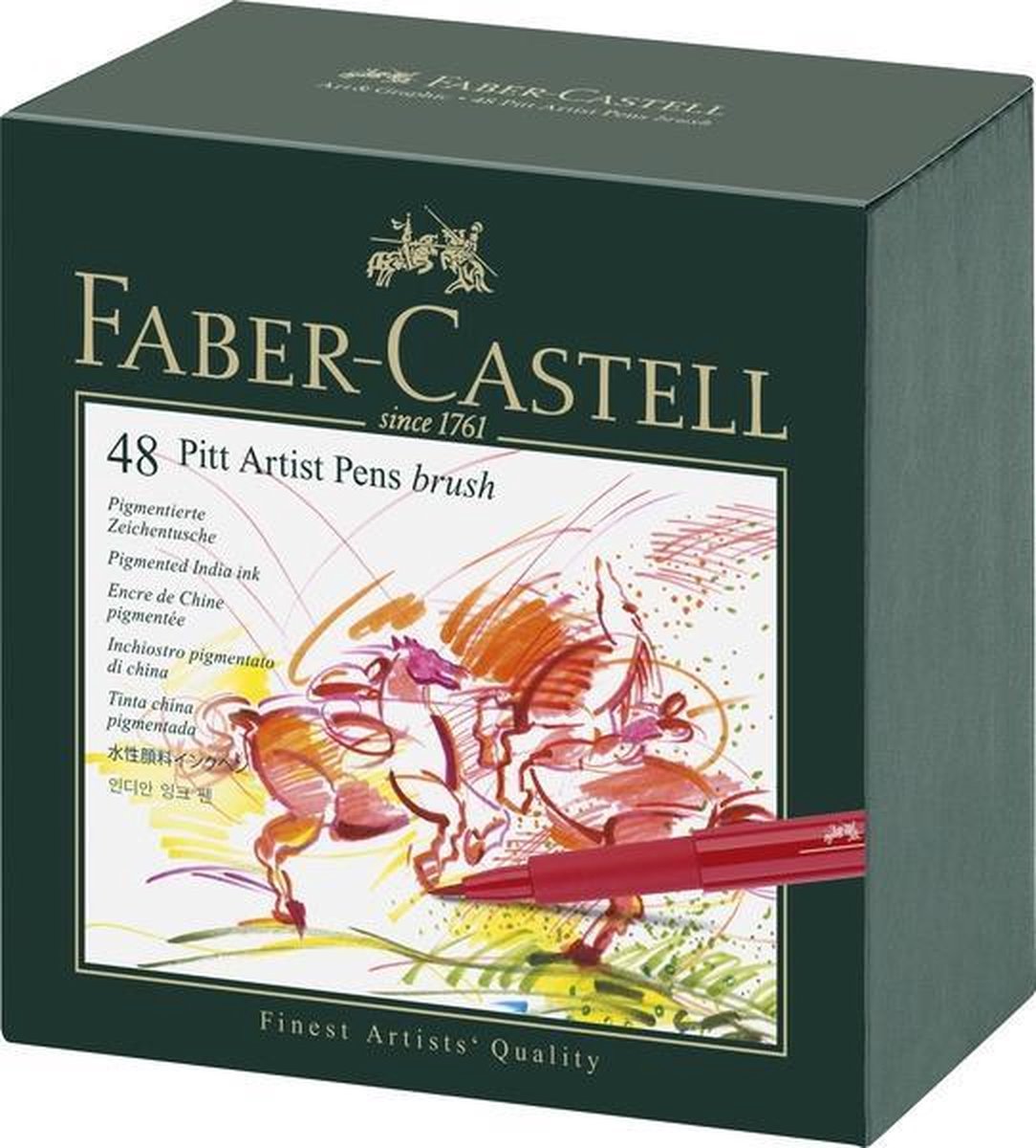 Faber Castell FC-167148 Tekenstift Faber-Castell Pitt Artist Pen Brush 48-delig Studiobox