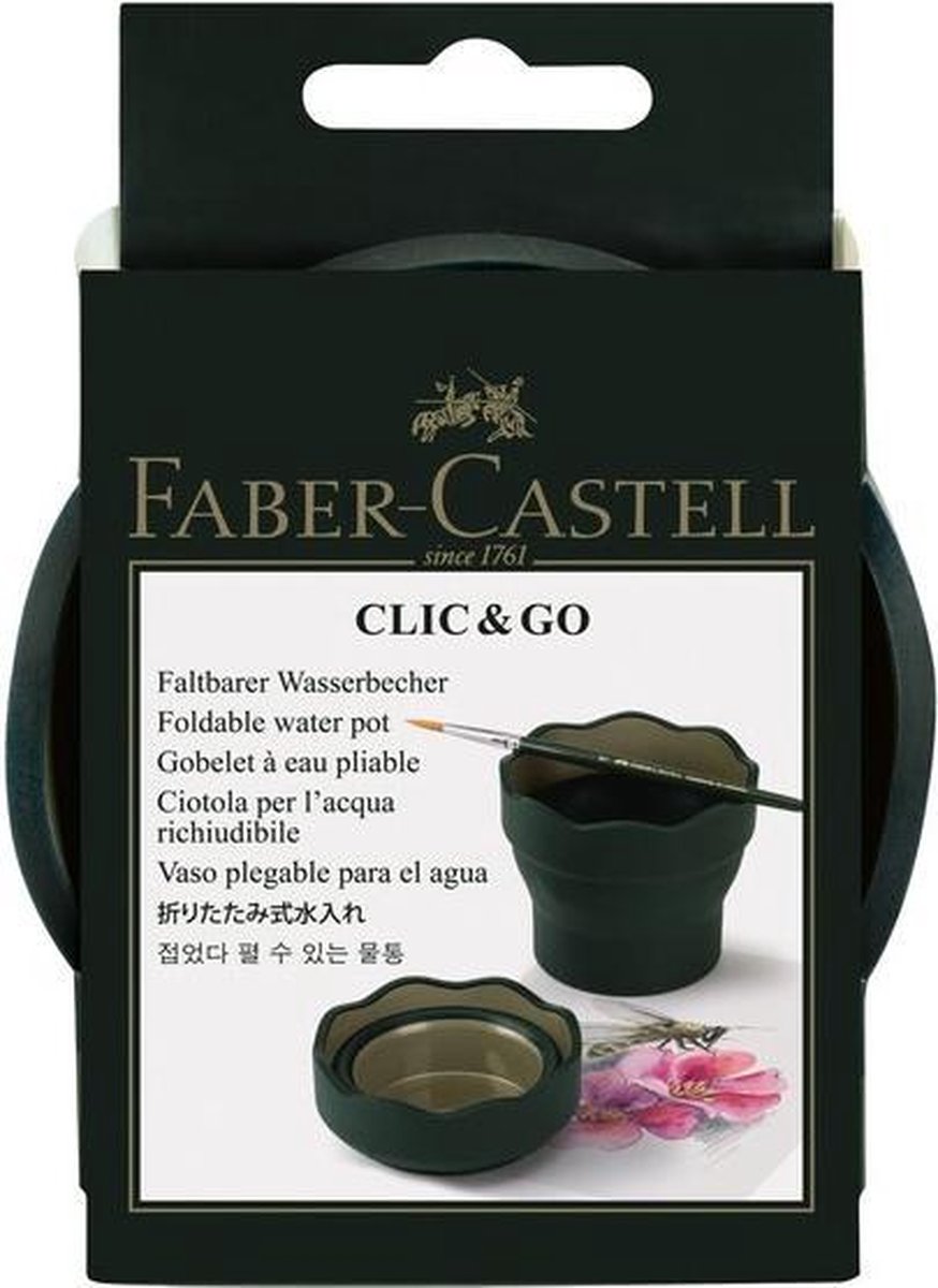 Faber Castell FC-181520 Watercup Clic & Go Donkergroen