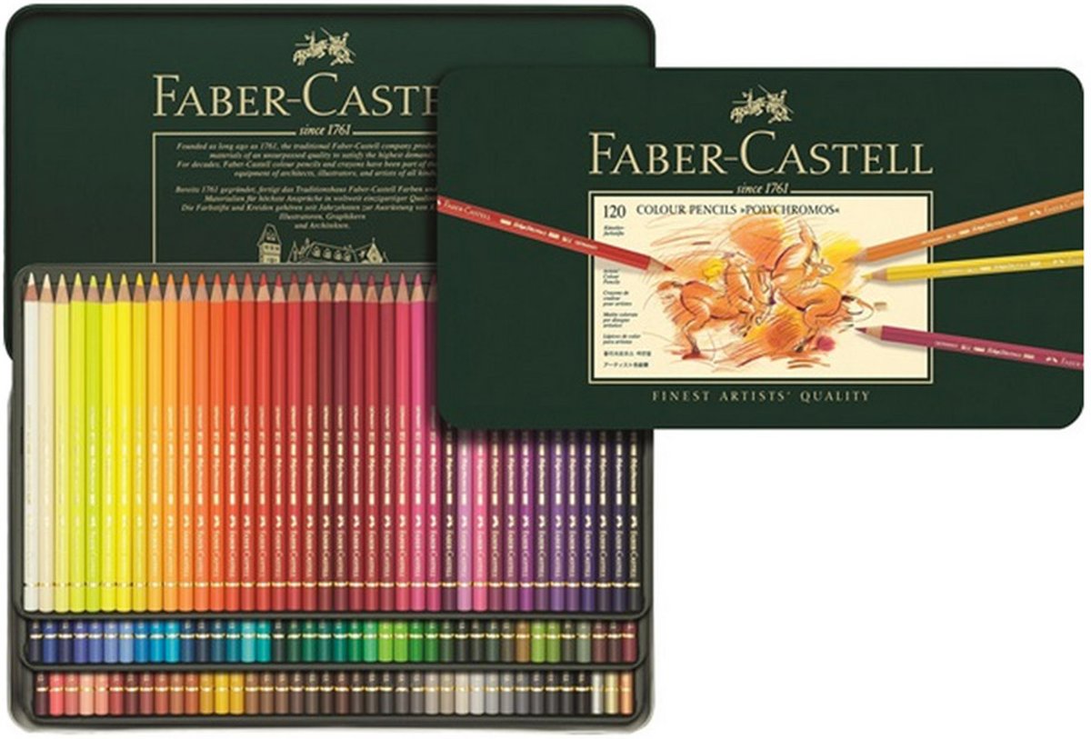 Faber Castell kleurpotlood Polychromos blik à 120 stuks