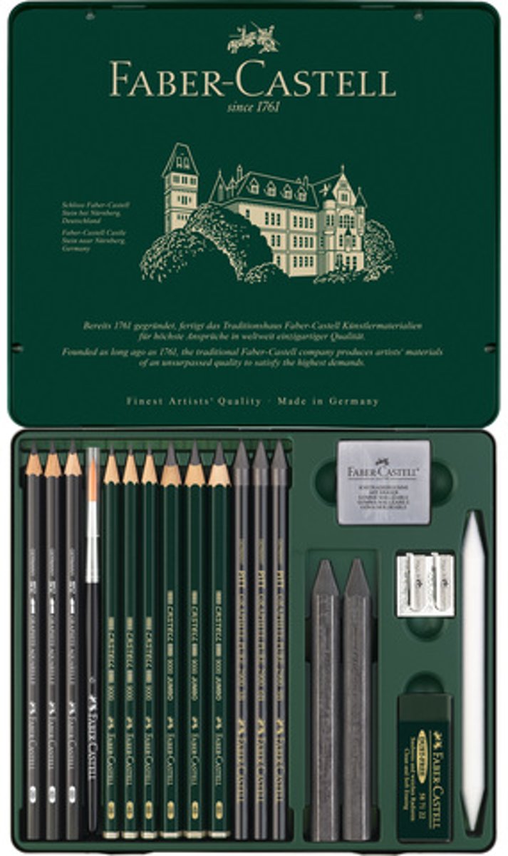 Grafietset Faber-Castell Pitt 19-delig