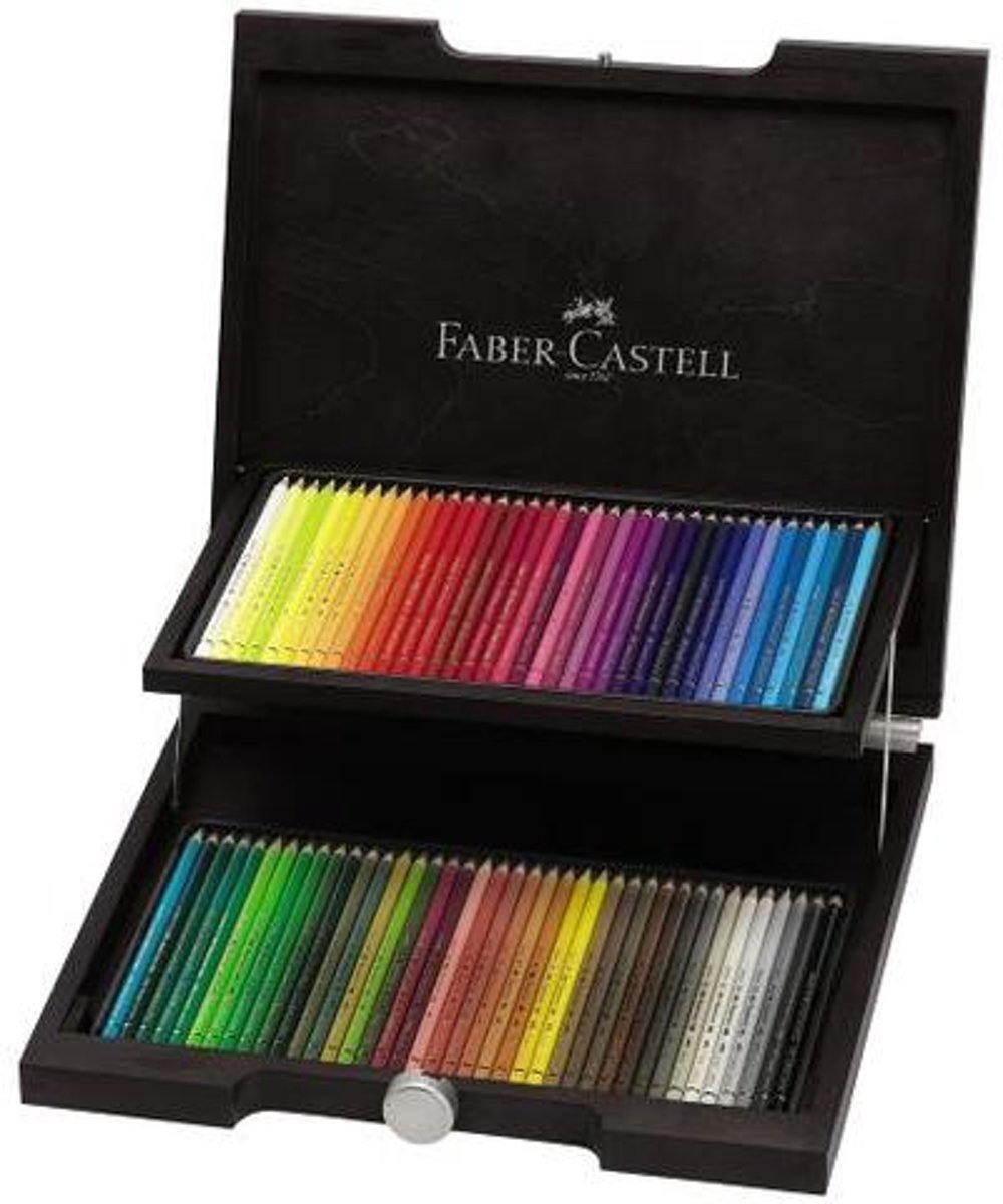 Kleurpotlood Faber Castell Polychromos houten koffer 72 stuks