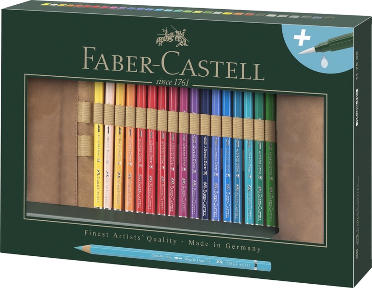 Roletui Faber-Castell Albrecht Dürer 30 potloden met penseel