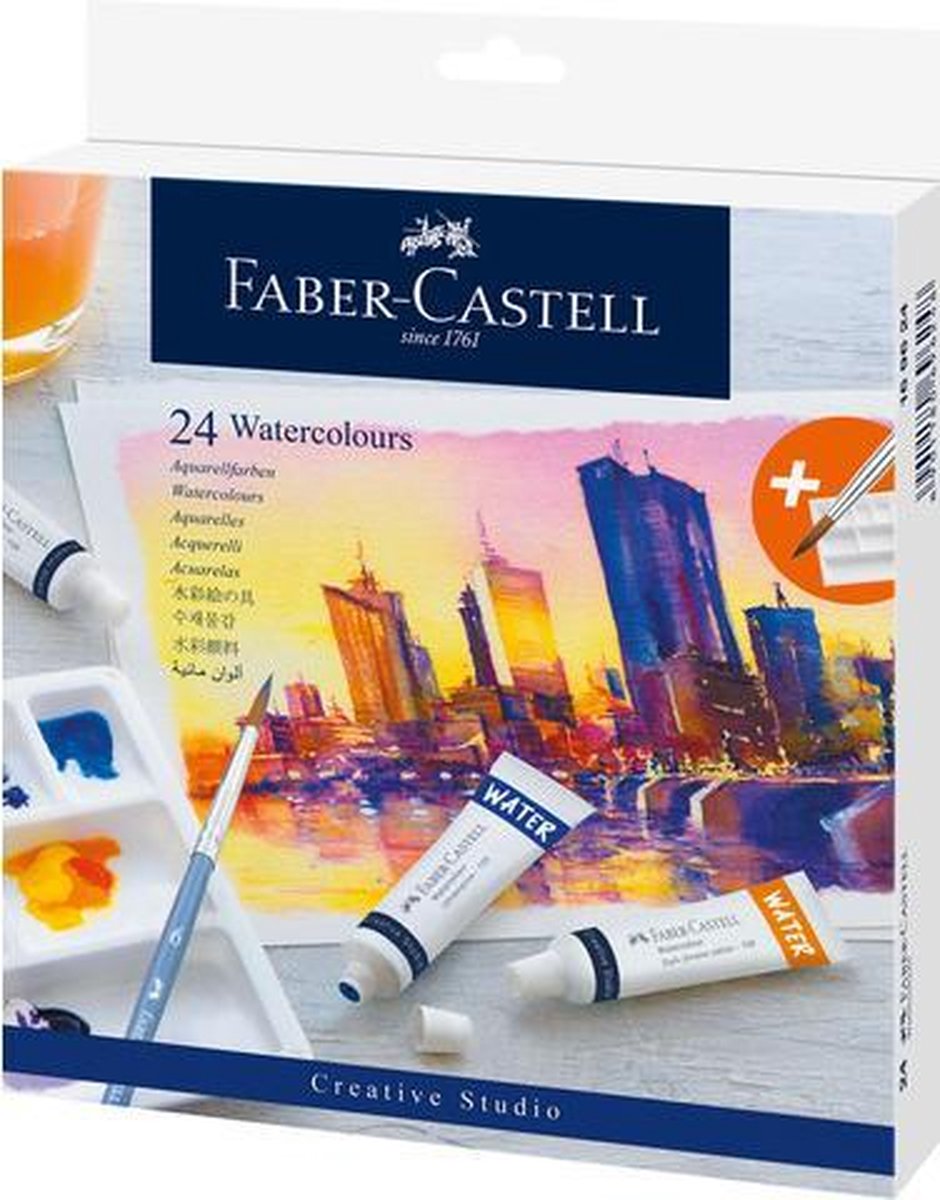 Waterverf Faber-Castell 24 stuks assorti kleuren FC-169624