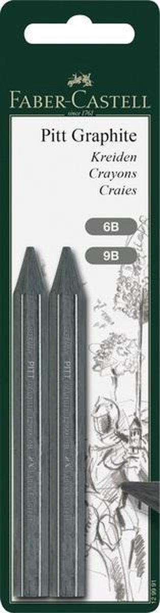 grafietpotlood Faber Castell Pitt Monochromos 12mm 6B/8B op blister