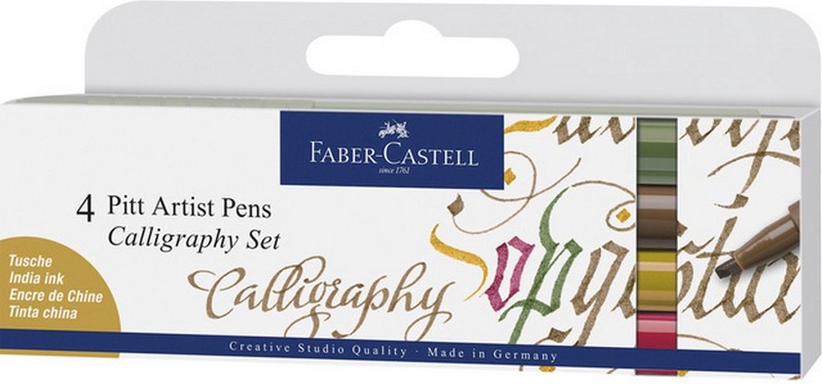 kalligrafiestift Pitt Artist C 2,5 mm goud 4 stuks