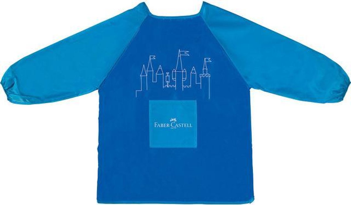 knutselschort junior polyester blauw one-size