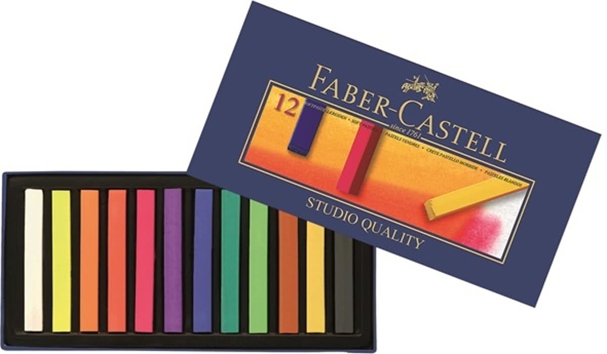 pastelkrijt Faber Castell Creative Studio Softpastel 12 delig etui