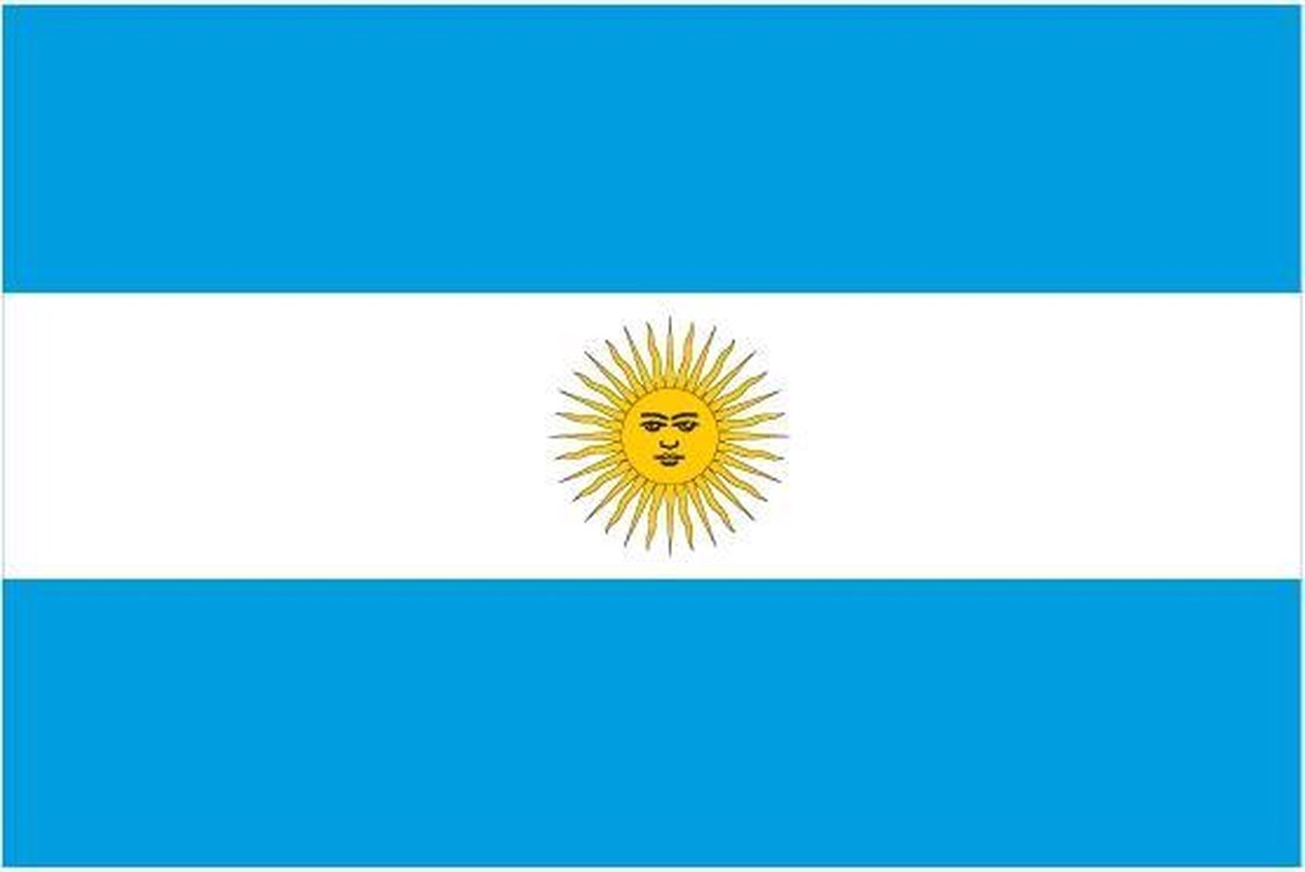 Vlag Argentinie 200x300 cm. met zon