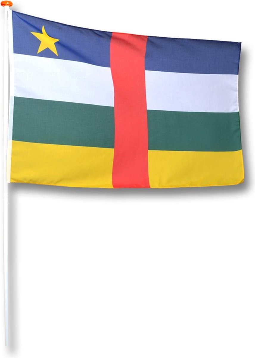 Vlag Centr. Afrik. Rep. 150x225 cm.