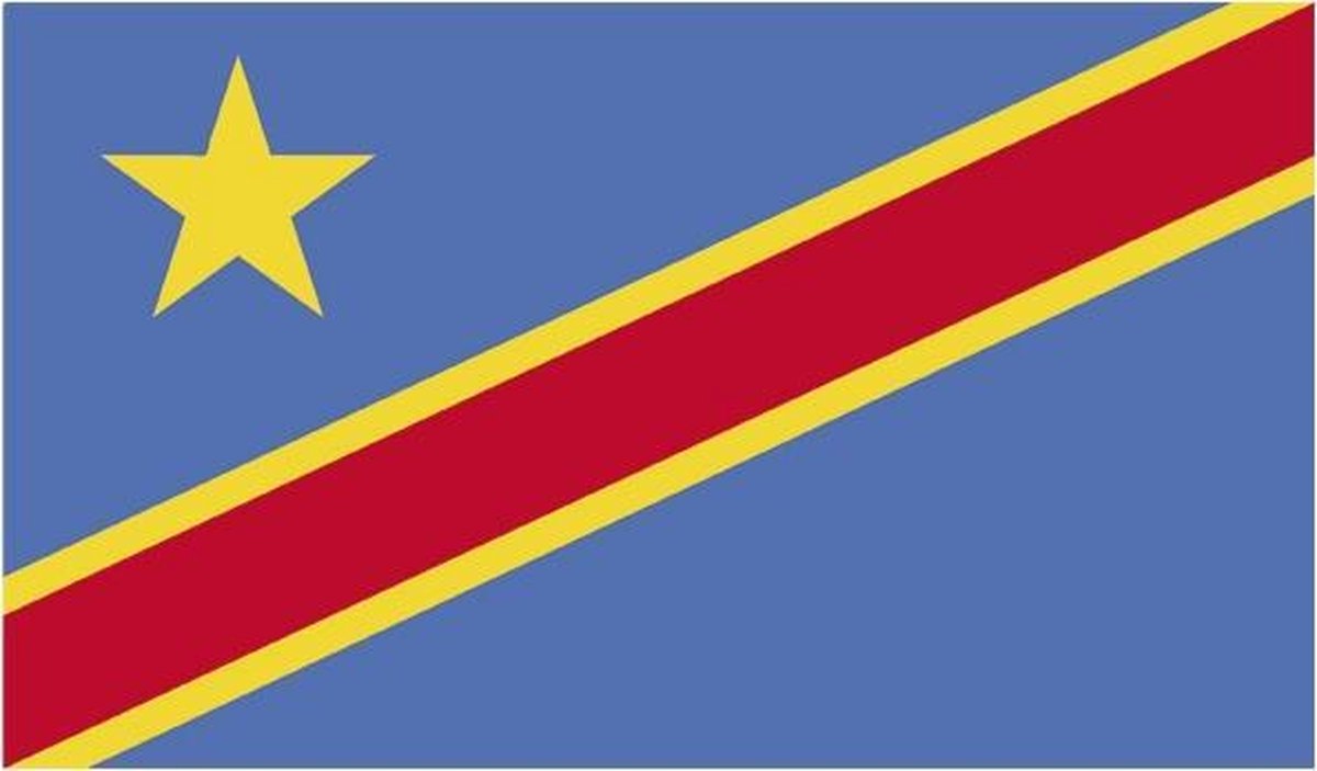 Vlag Congo Dem. Rep. 100x150 cm.