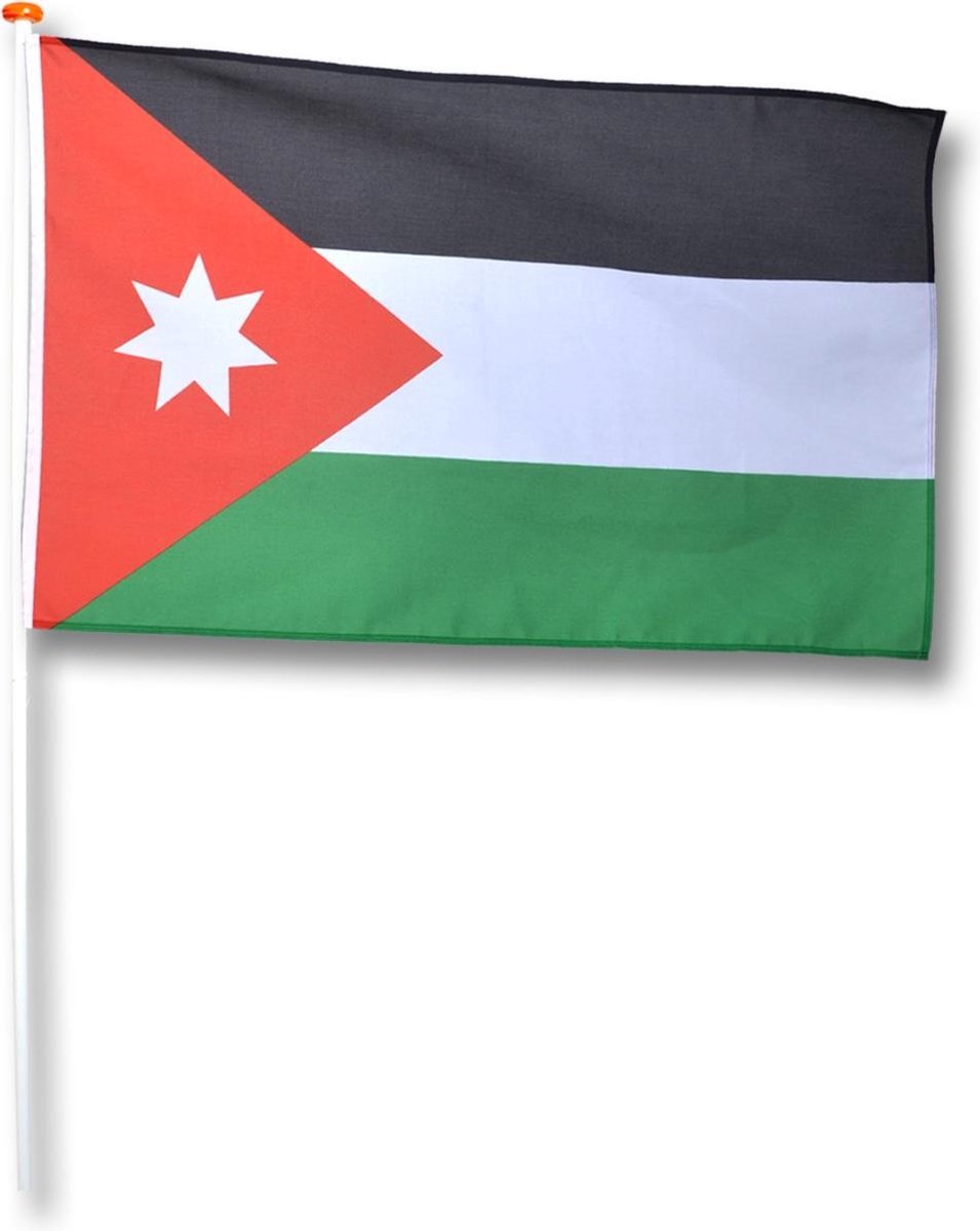 Vlag Jordanie 100x150 cm.