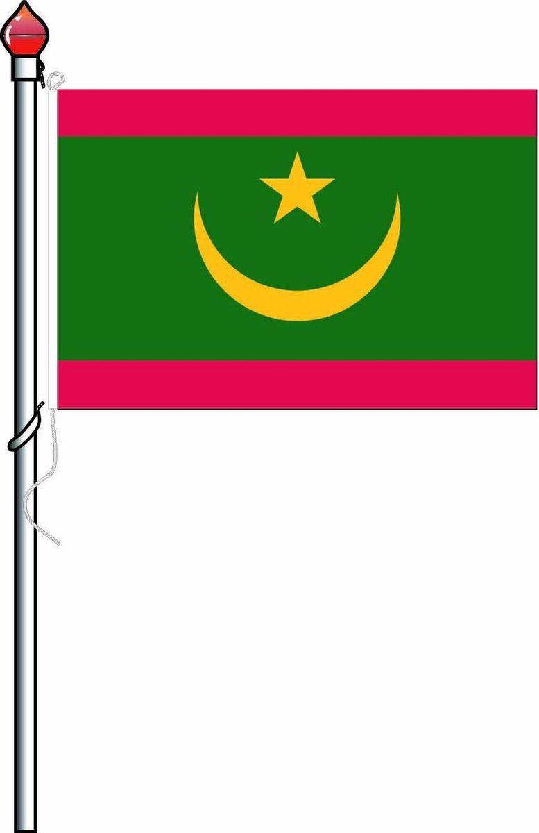 Vlag Mauritanie 100x150 cm.