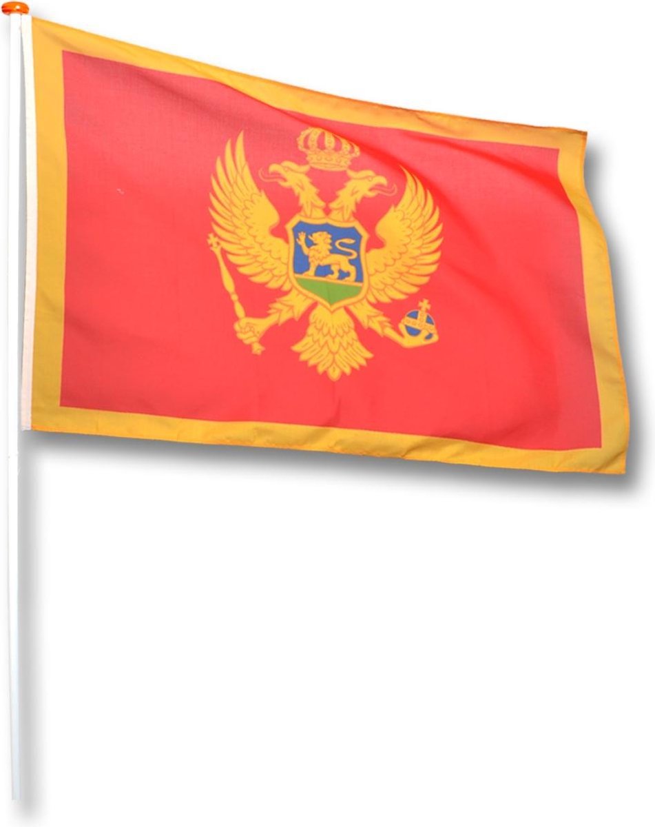 Vlag Montenegro 100x150 cm.