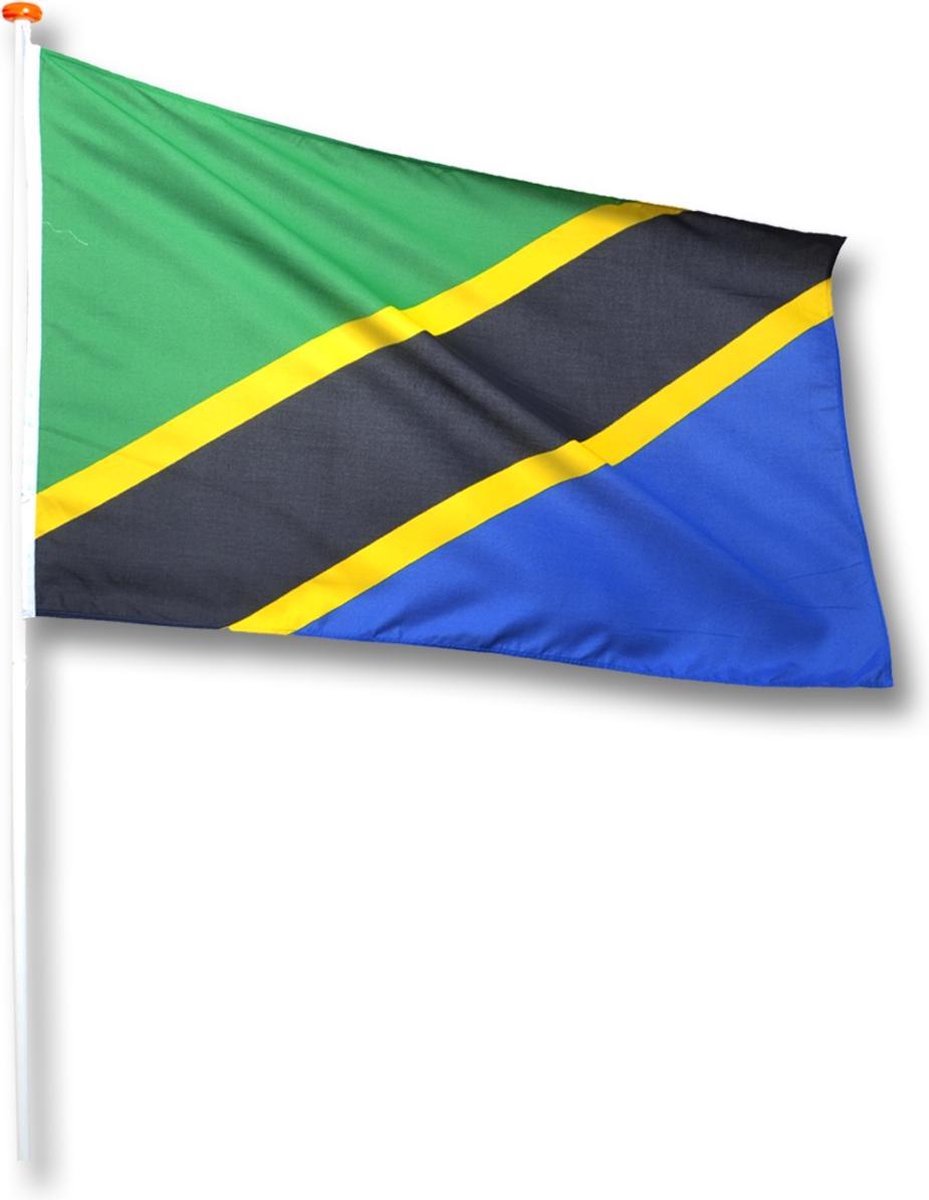 Vlag Tanzania 100x150 cm.