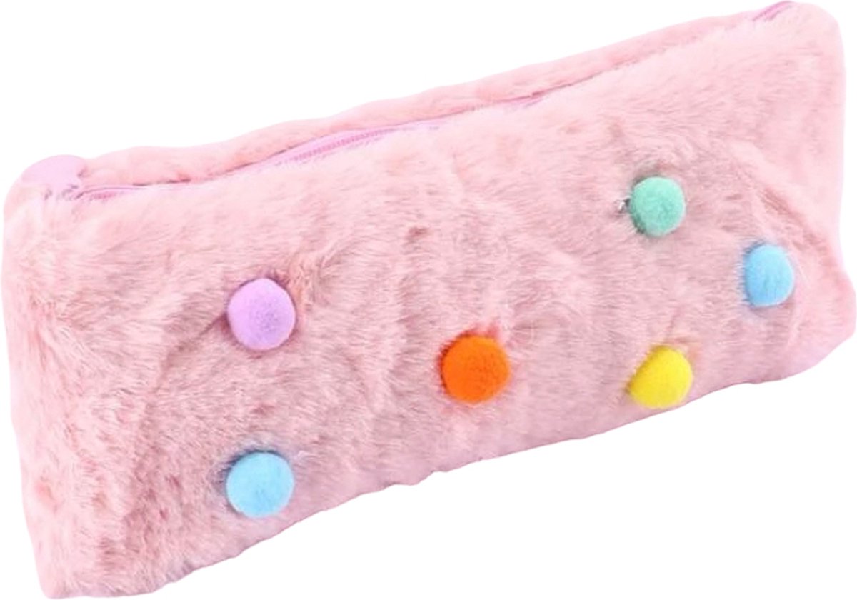 Etui fluffy met dots