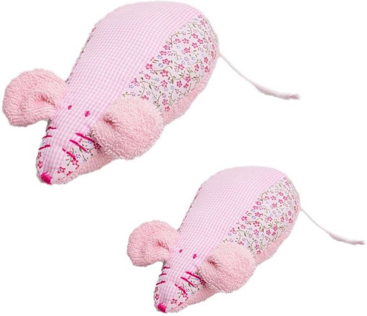 Fabs world Knuffelmuis – Zachtroze (2 stuks)