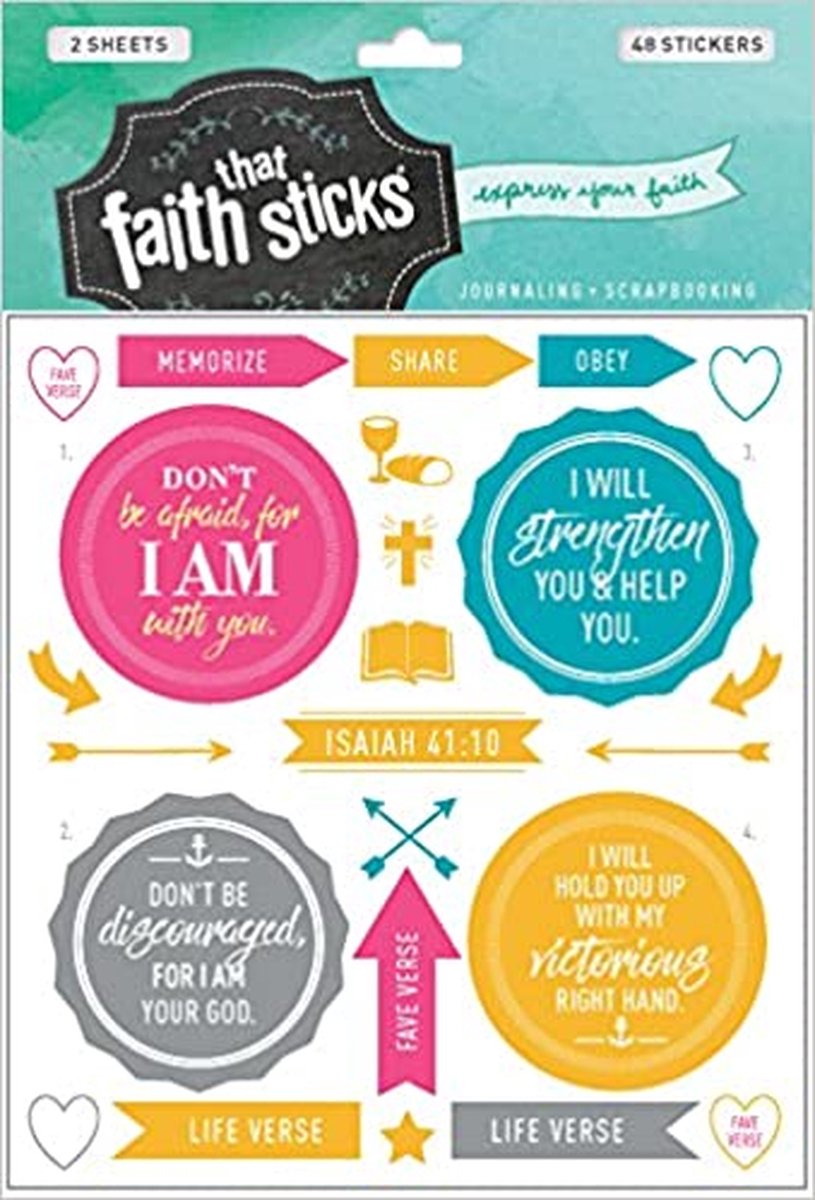 Faith that Sticks - Clear Stickers - Isaiah 41:10