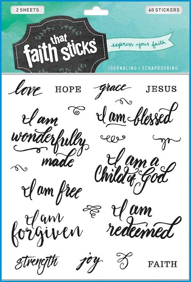 Faith that Sticks - Clear stickers - Who I am in Christ