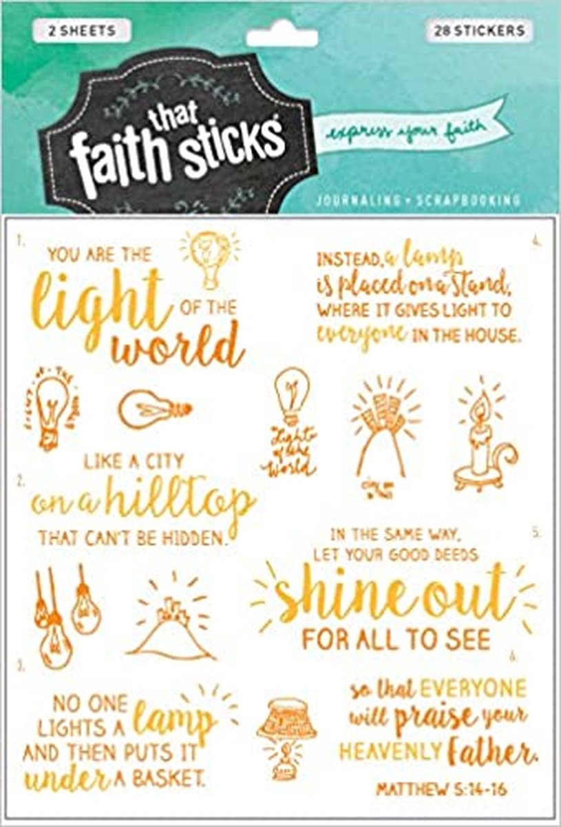 Faith that Sticks - Clear stickers- Matthew 5:14-16