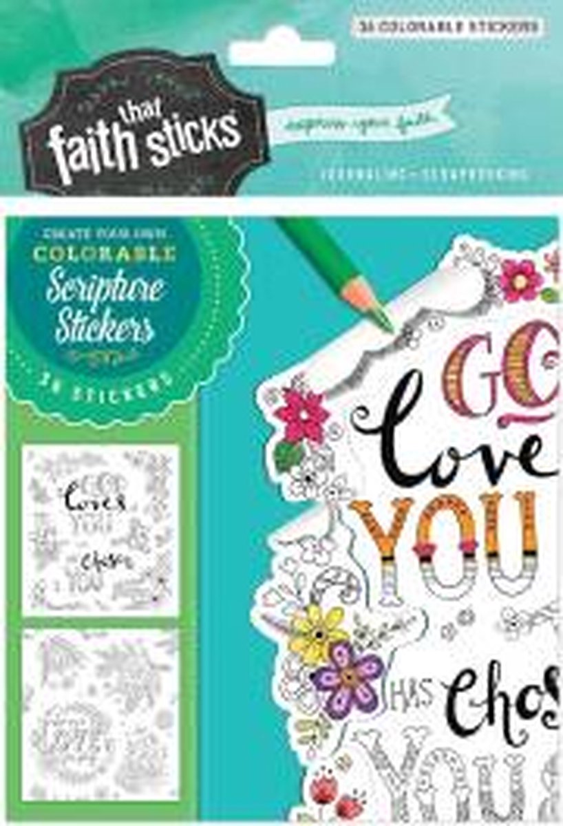 Faith that Sticks - Colorable stickers - 1 Thessalonians 1:4