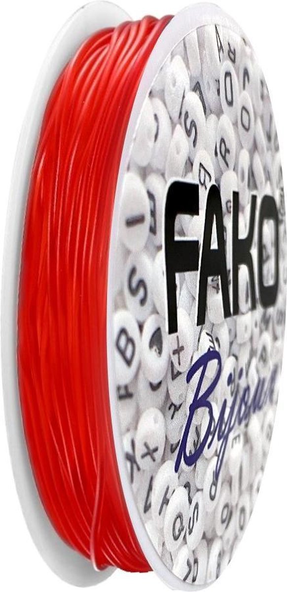   - Elastisch Nylon Draad - Sieraden Maken - 0.6mm - 9 Meter - Rood