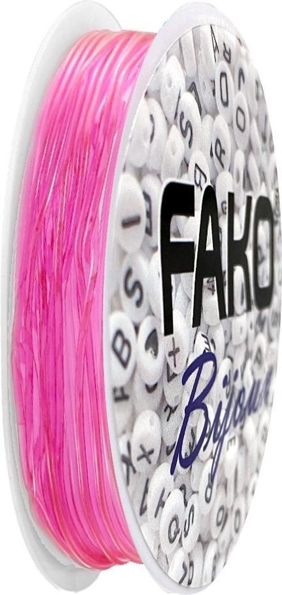   - Elastisch Nylon Draad - Sieraden Maken - 0.6mm - 9 Meter - Roze