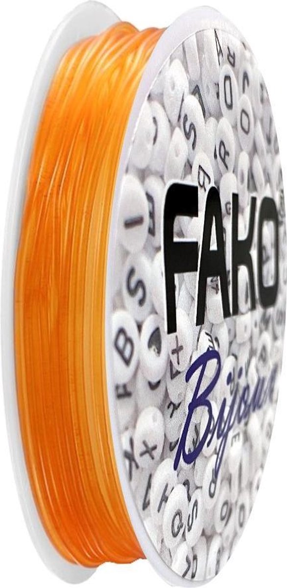   - Elastisch Nylon Draad - Sieraden Maken - 0.8mm - 8 Meter - Oranje